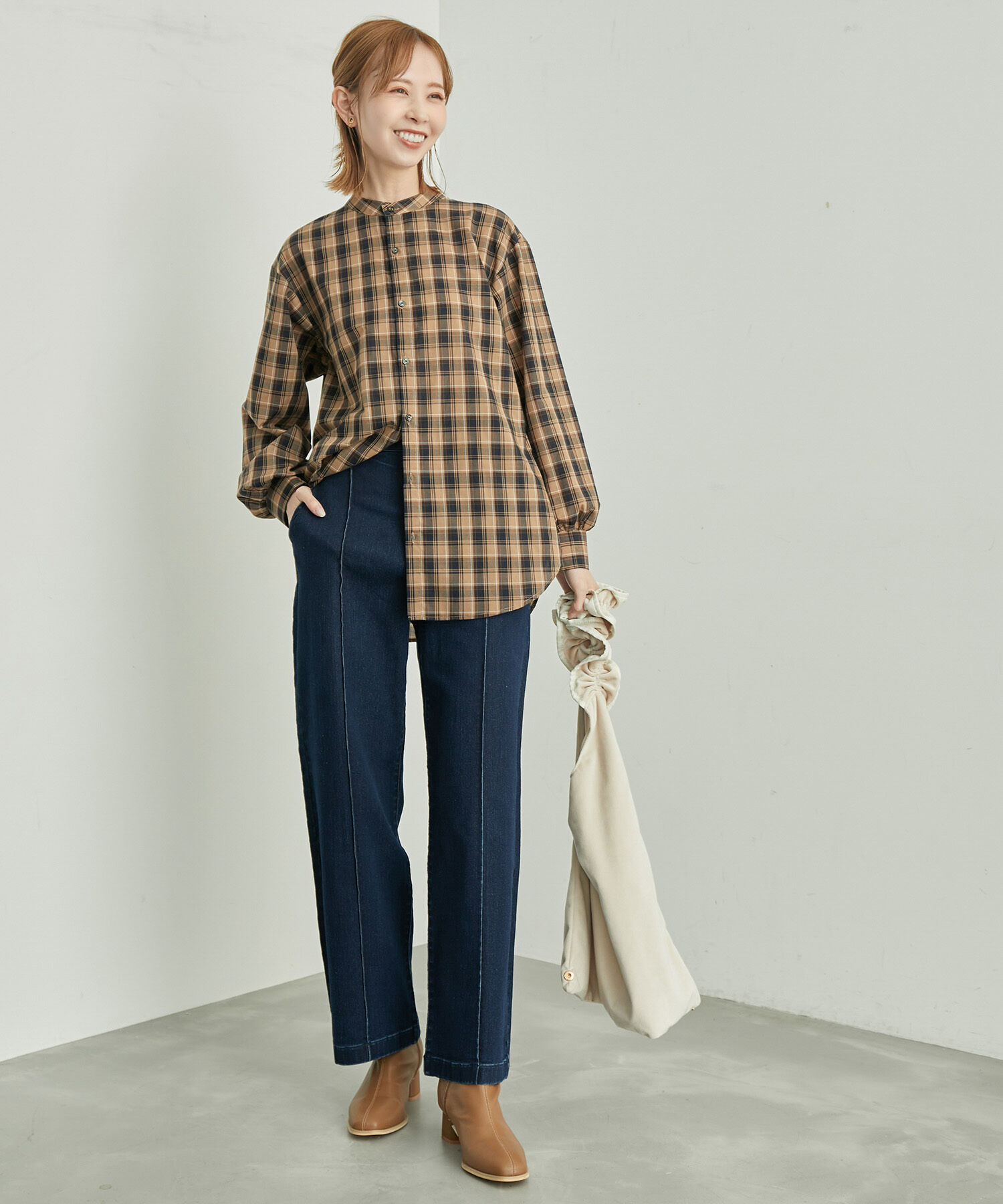 Rope&rsquo;Picnic「【CM着用商品】ウエストシェイプストレートワイドデニム」|デニム|