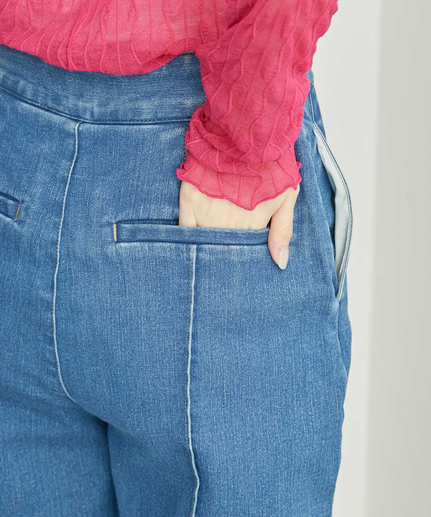 Rope&rsquo;Picnic「【CM着用商品】ウエストシェイプストレートワイドデニム」|デニム|