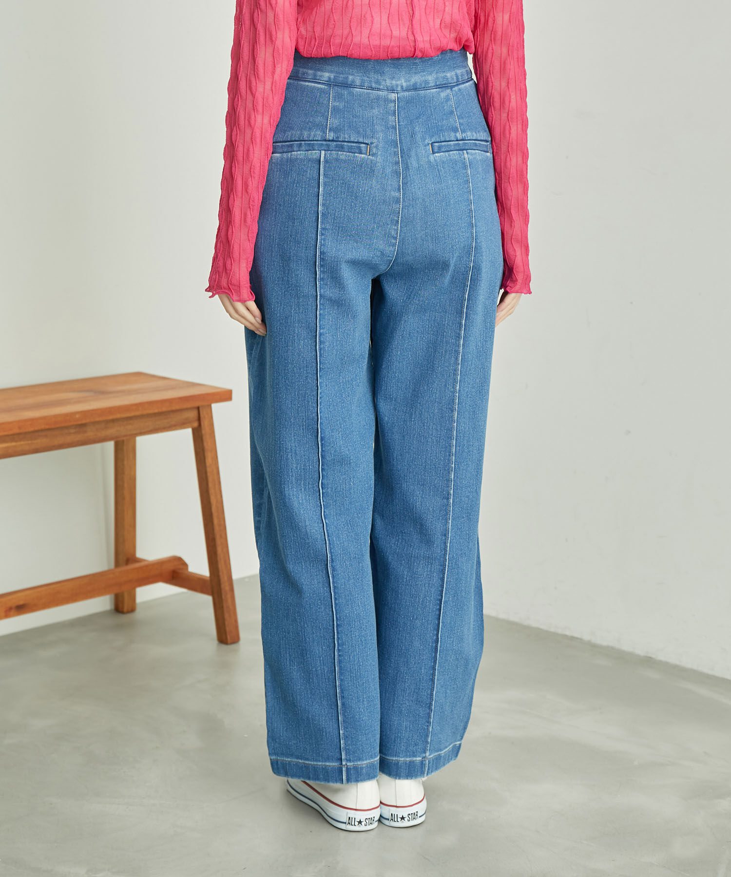 Rope&rsquo;Picnic「【CM着用商品】ウエストシェイプストレートワイドデニム」|デニム|