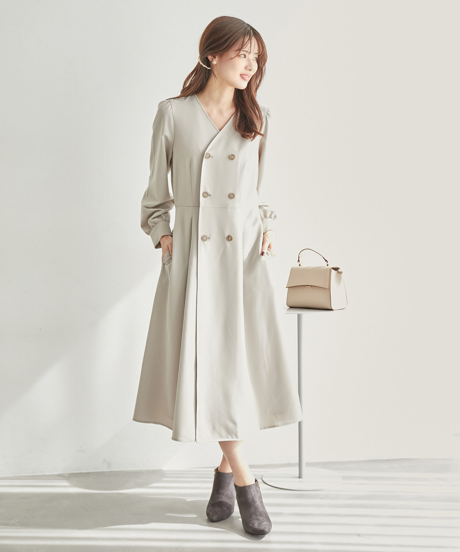 Rope&rsquo;Picnic「トレンチ風ワンピース」|ワンピース|