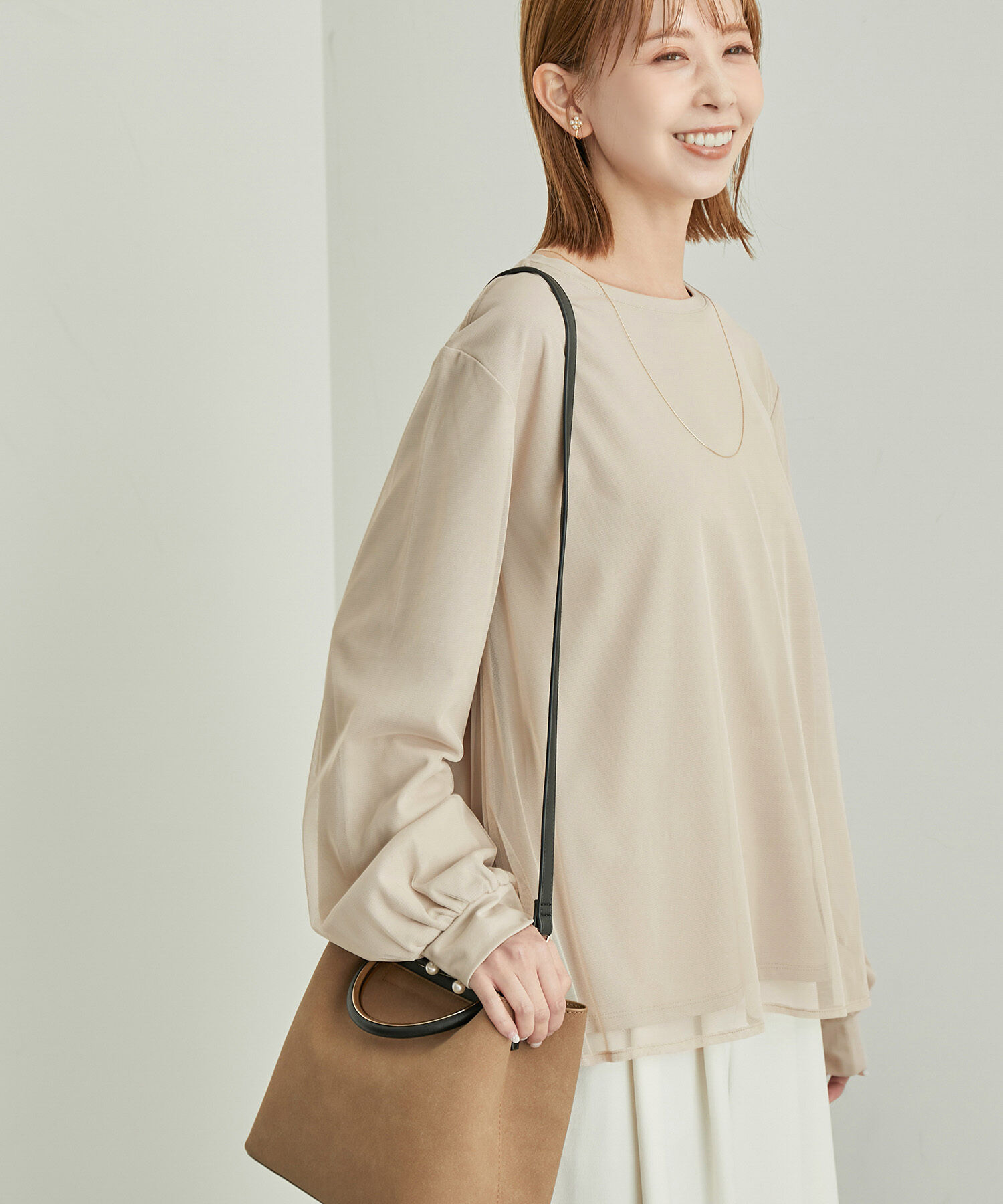 Rope&rsquo;Picnic「【WEB限定】チュールレイヤードトップス」|Tシャツ・カットソー|