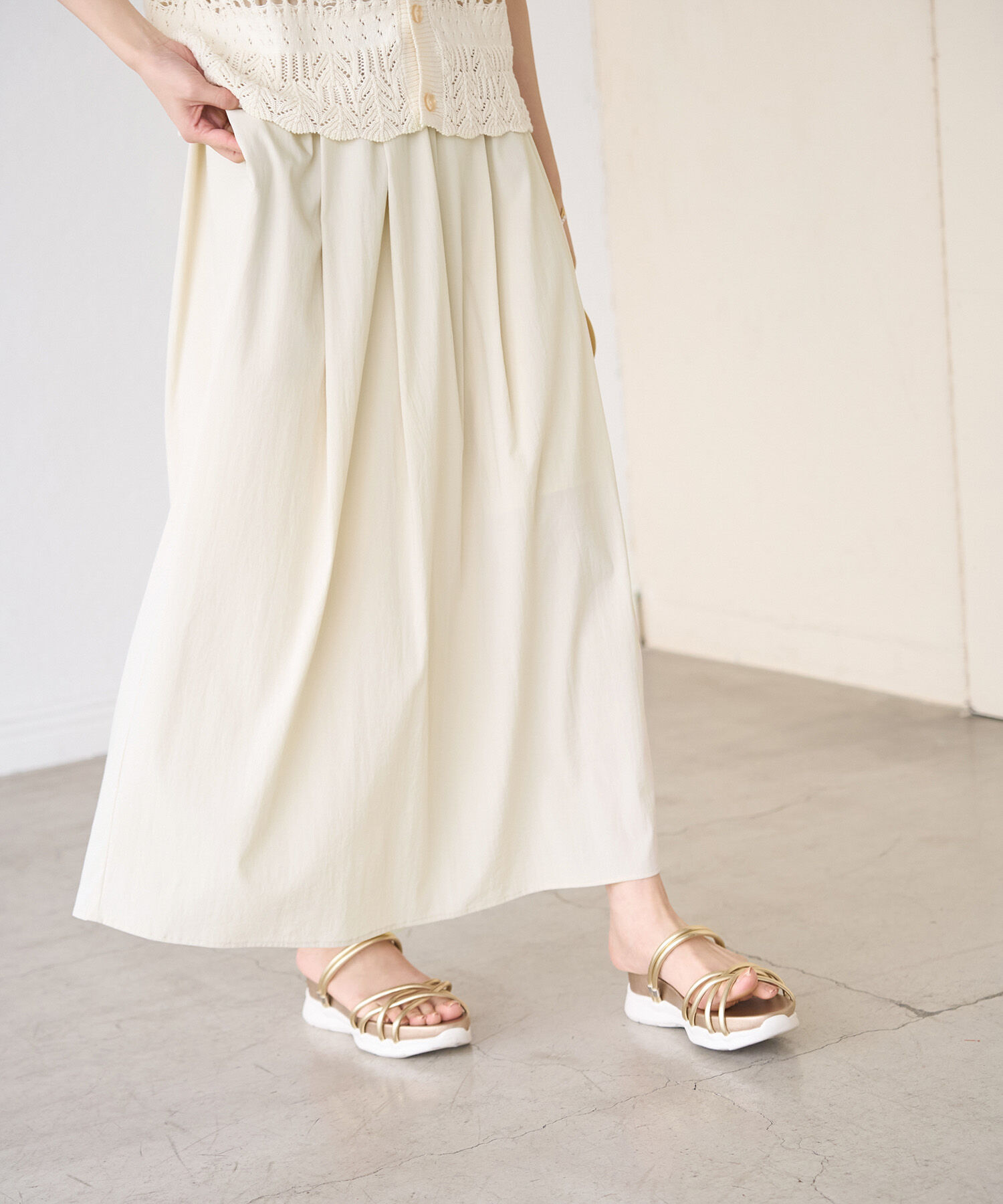 Rope&rsquo;Picnic「レーヨンナイロンイージースカート」|スカート|