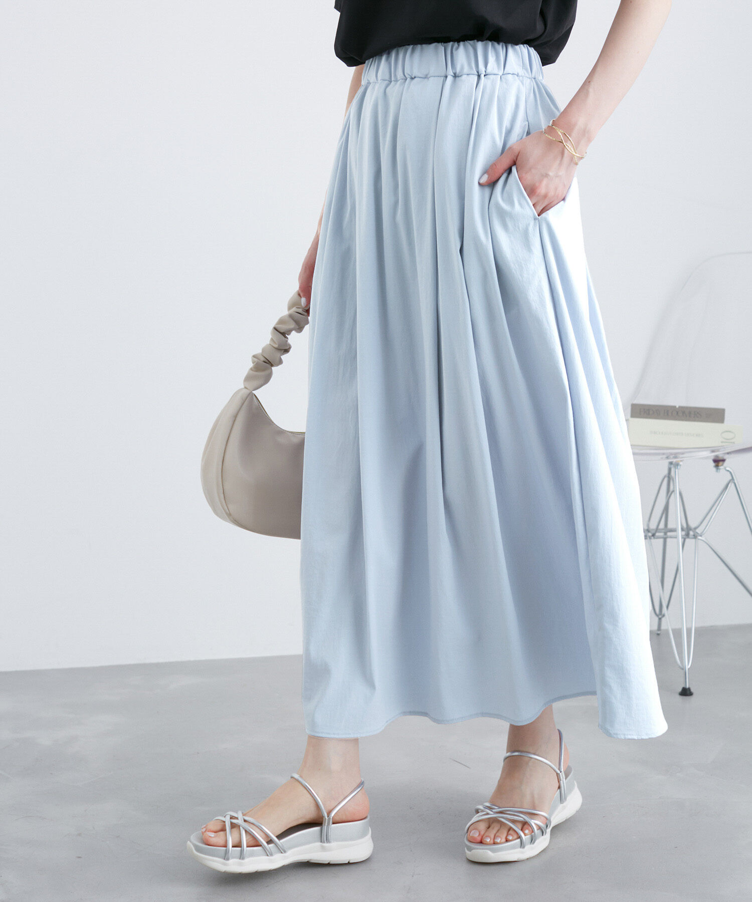 Rope&rsquo;Picnic「レーヨンナイロンイージースカート」|スカート|