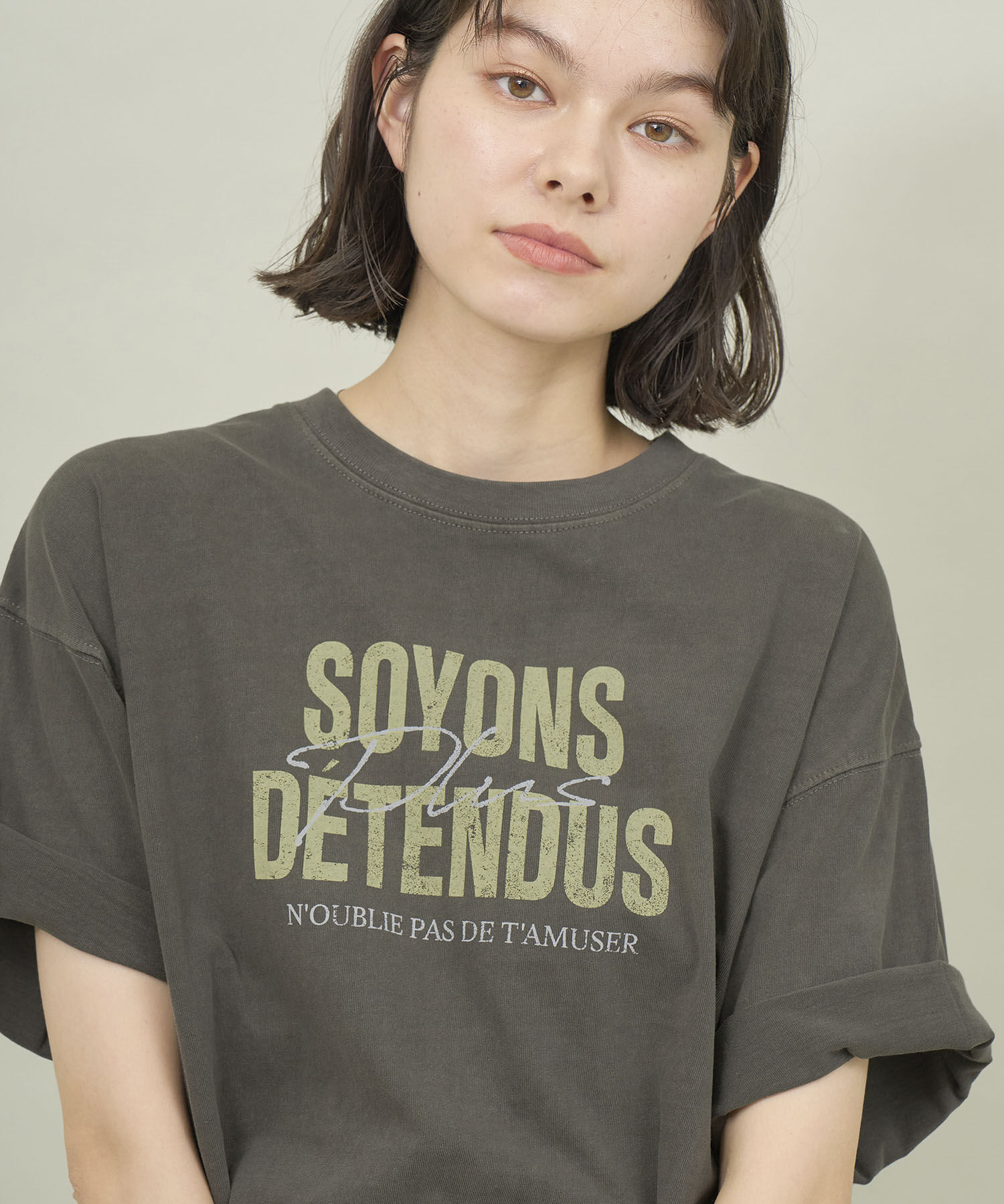 ROPE' PICNIC R「オーバーサイズピグメントロゴプリントTシャツ」|Tシャツ・カットソー|