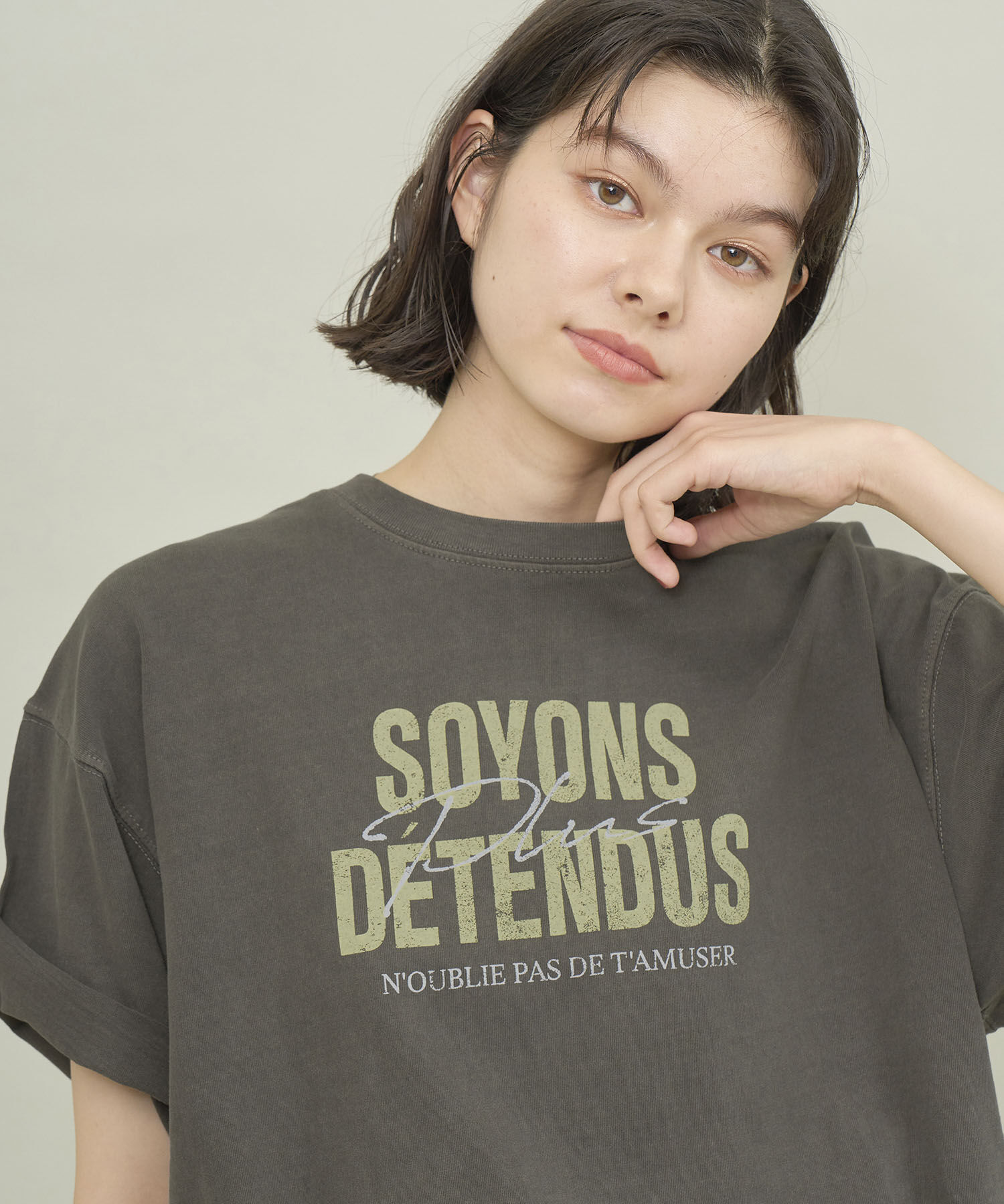 ROPE' PICNIC R「オーバーサイズピグメントロゴプリントTシャツ」|Tシャツ・カットソー|