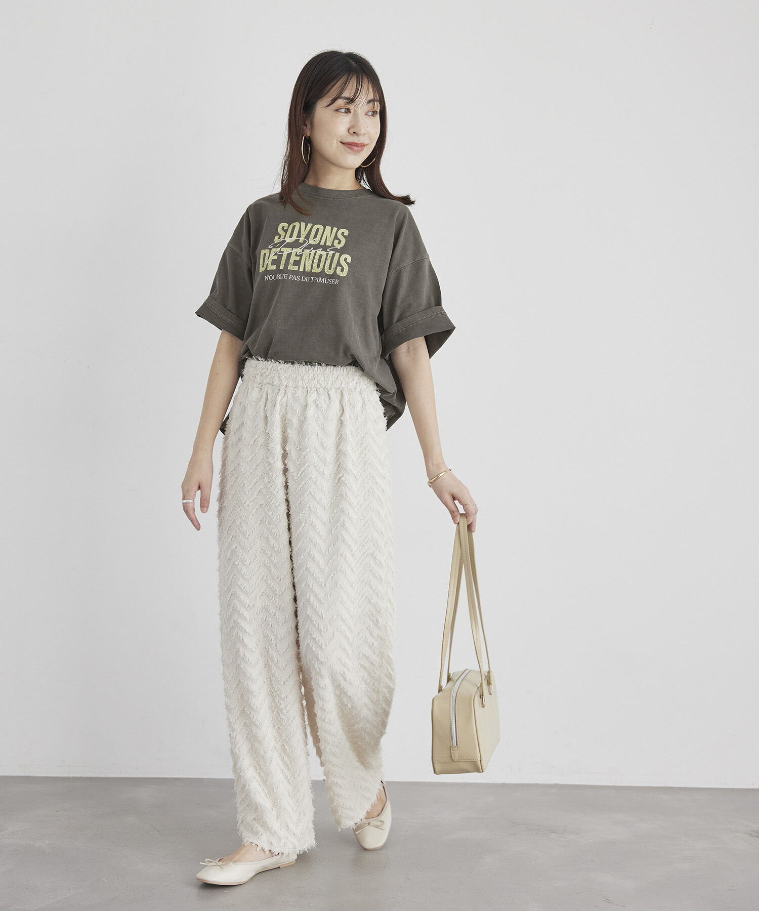 ROPE' PICNIC R「オーバーサイズピグメントロゴプリントTシャツ」|Tシャツ・カットソー|