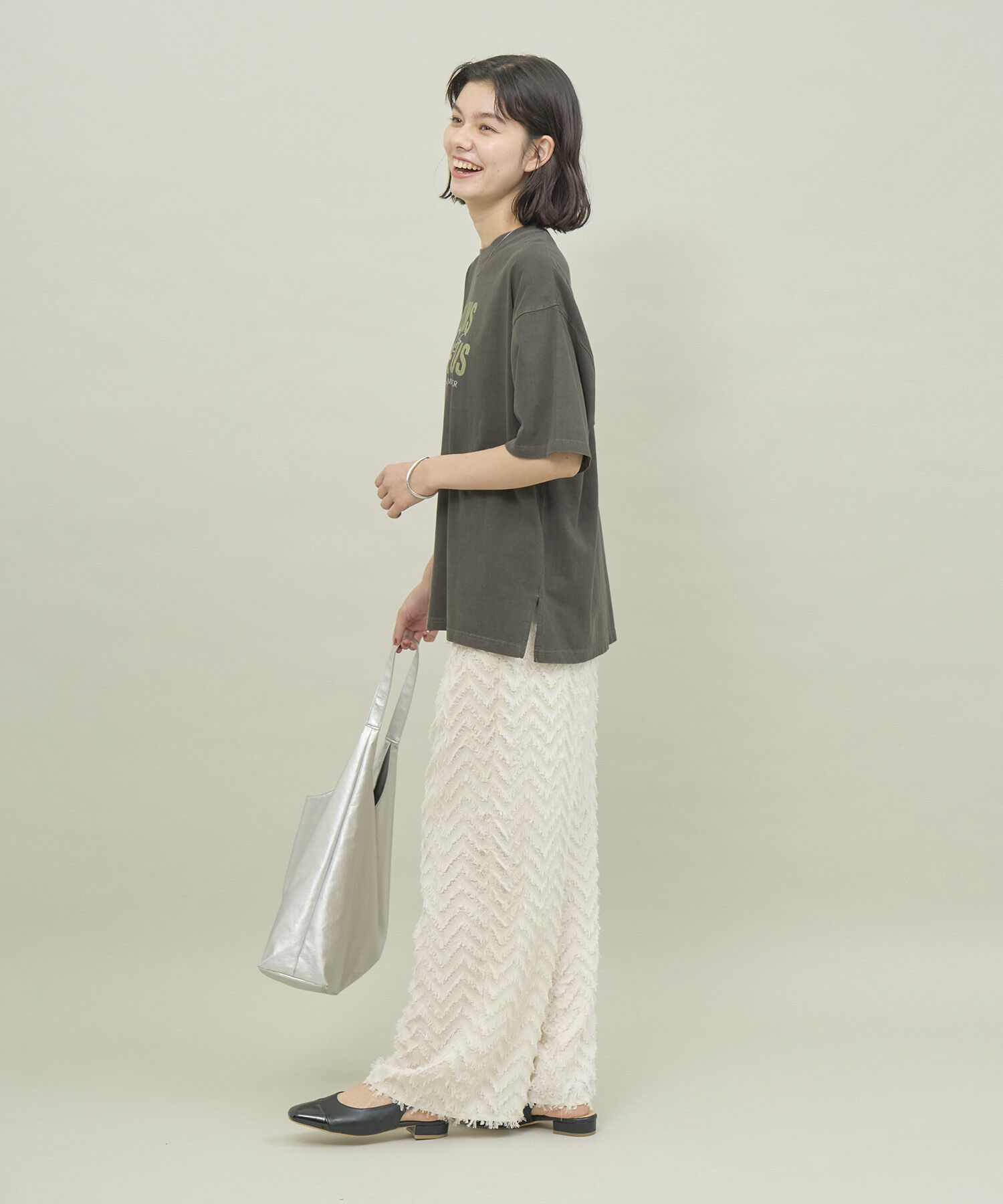 ROPE' PICNIC R「オーバーサイズピグメントロゴプリントTシャツ」|Tシャツ・カットソー|