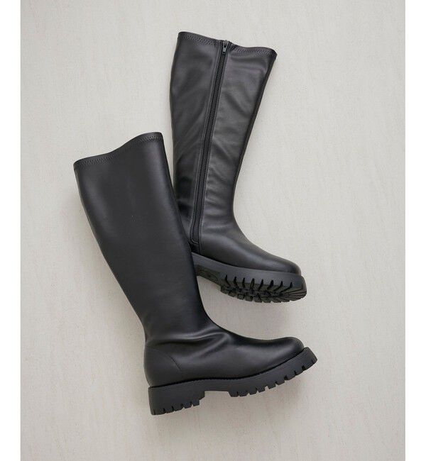 ROPE PICNIC PASSAGE「プラットフォームストレッチロングブーツ」|ロングブーツ|