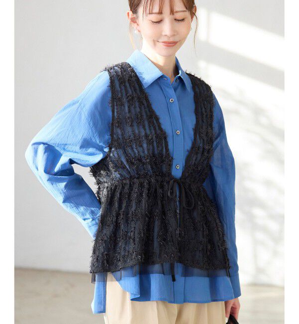 Rope&rsquo;Picnic「フリンジチュールジレ」|ベスト・ジレ|