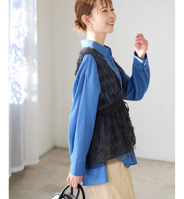 Rope&rsquo;Picnic「フリンジチュールジレ」|ベスト・ジレ|