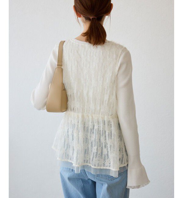 Rope&rsquo;Picnic「フリンジチュールジレ」|ベスト・ジレ|