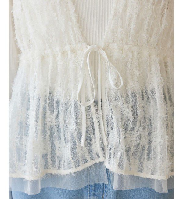 Rope&rsquo;Picnic「フリンジチュールジレ」|ベスト・ジレ|