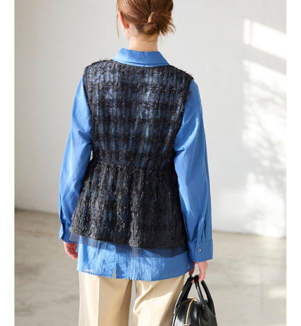 Rope&rsquo;Picnic「フリンジチュールジレ」|ベスト・ジレ|