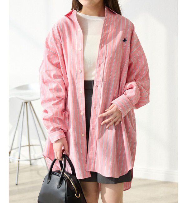 Rope&rsquo;Picnic「【BEVERLY HILLS POLO CLUB/ビバリーヒルズポロクラブ】BIGシャツ」|シャツ・ブラウス|赤サブ