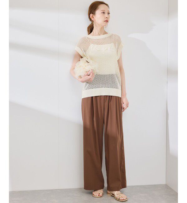 Rope&rsquo;Picnic「コード刺繍入りメッシュサマーニット」|ニット・セーター|