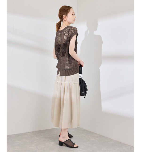 Rope&rsquo;Picnic「コード刺繍入りメッシュサマーニット」|ニット・セーター|