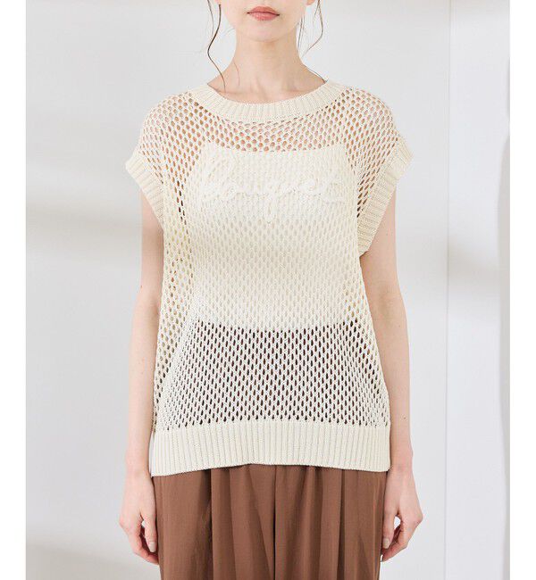 Rope&rsquo;Picnic「コード刺繍入りメッシュサマーニット」|ニット・セーター|