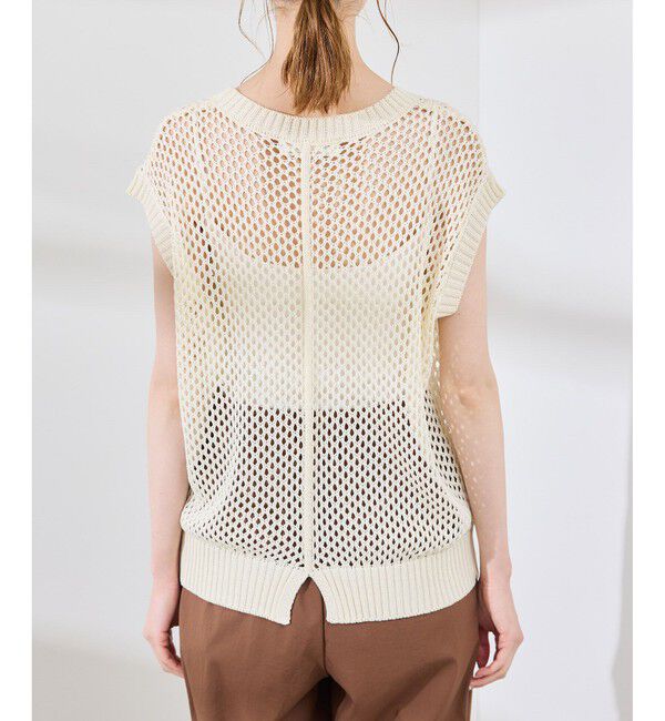 Rope&rsquo;Picnic「コード刺繍入りメッシュサマーニット」|ニット・セーター|