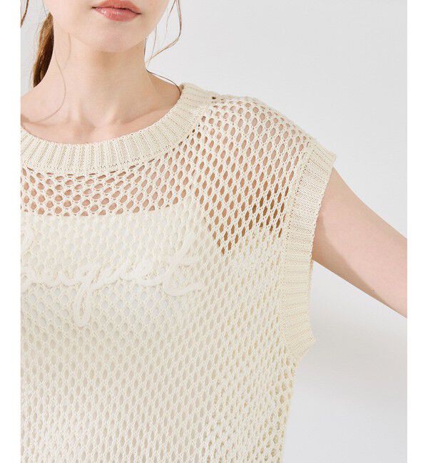 Rope&rsquo;Picnic「コード刺繍入りメッシュサマーニット」|ニット・セーター|