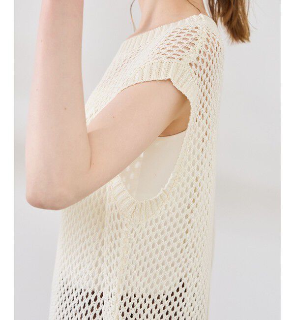 Rope&rsquo;Picnic「コード刺繍入りメッシュサマーニット」|ニット・セーター|