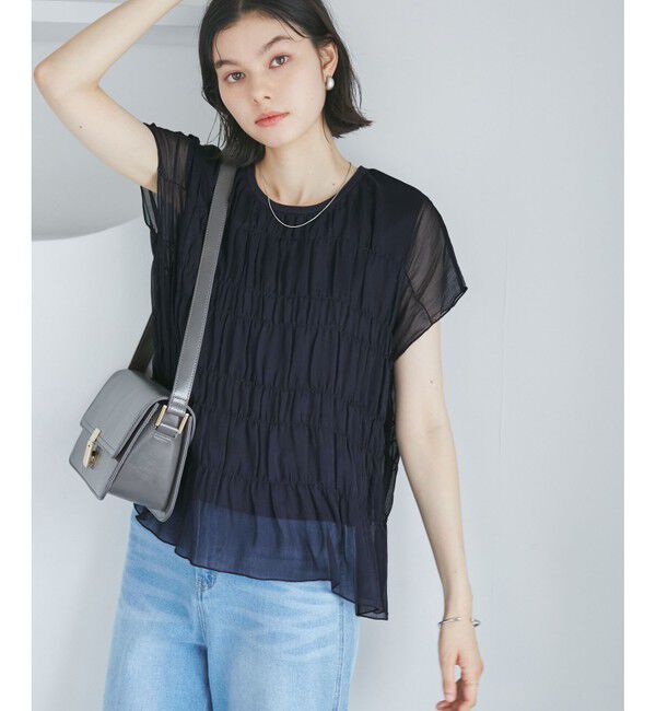 Rope&rsquo;Picnic「楊柳シャーリングシアートップス」|Tシャツ・カットソー|