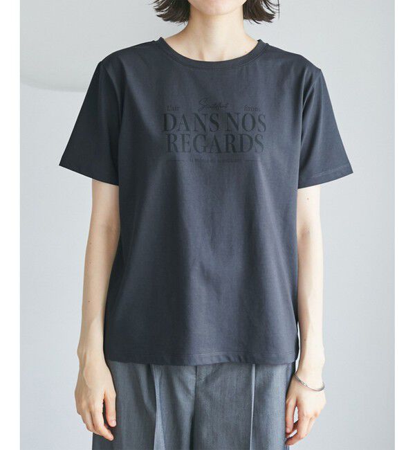 Rope&rsquo;Picnic「【UVカット・接触冷感・汗染み加工】フレンチロゴプリントTシャツ」|Tシャツ・カットソー|