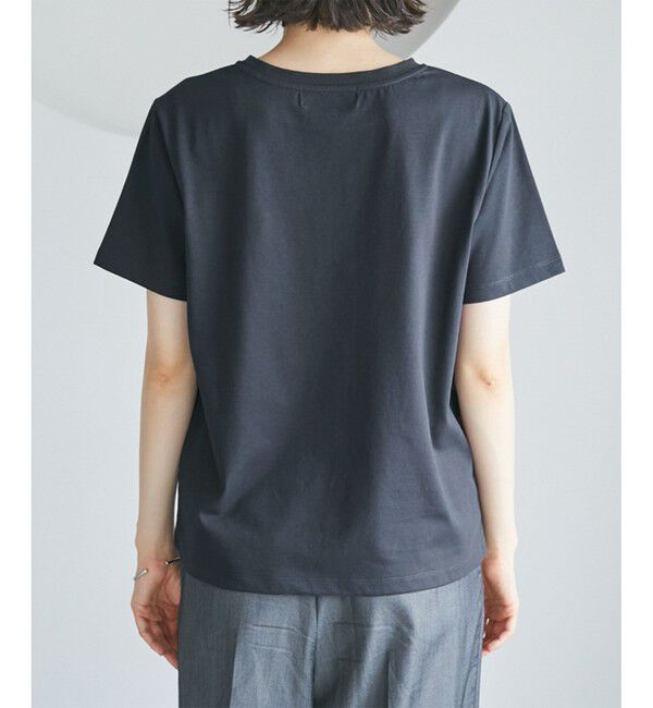 Rope&rsquo;Picnic「【UVカット・接触冷感・汗染み加工】フレンチロゴプリントTシャツ」|Tシャツ・カットソー|