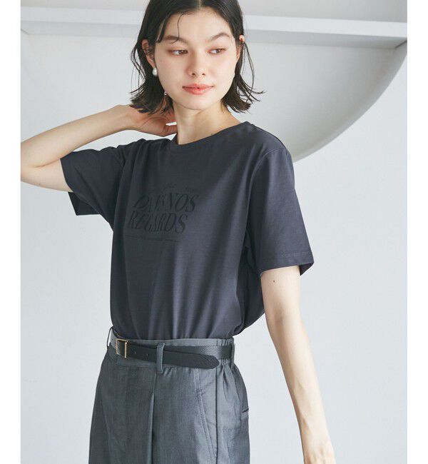 Rope&rsquo;Picnic「【UVカット・接触冷感・汗染み加工】フレンチロゴプリントTシャツ」|Tシャツ・カットソー|