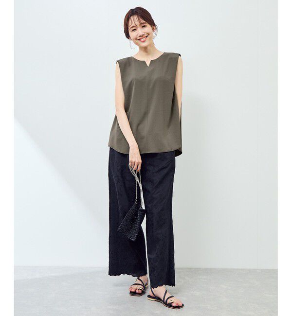 Rope&rsquo;Picnic「ジョーゼット肩タックブラウス/セットアップ対応」|シャツ・ブラウス|