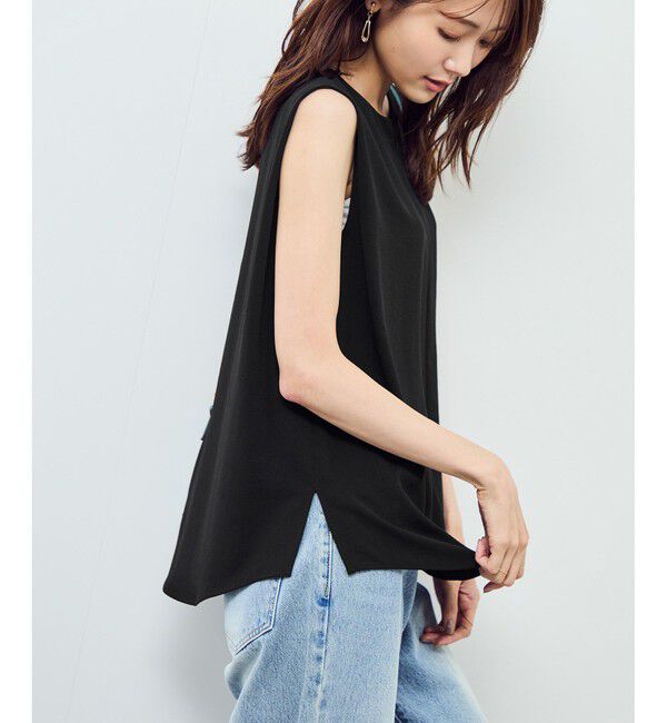 Rope&rsquo;Picnic「ジョーゼット肩タックブラウス/セットアップ対応」|シャツ・ブラウス|