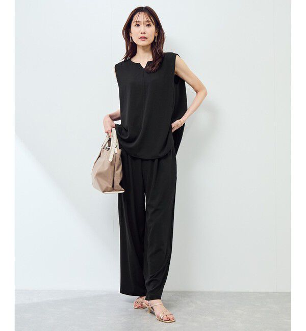 Rope&rsquo;Picnic「ジョーゼット肩タックブラウス/セットアップ対応」|シャツ・ブラウス|