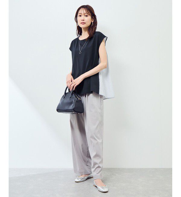 Rope&rsquo;Picnic「ストライプドッキングフレンチスリーブプルオーバー」|Tシャツ・カットソー|