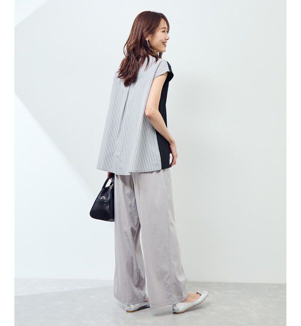 Rope&rsquo;Picnic「ストライプドッキングフレンチスリーブプルオーバー」|Tシャツ・カットソー|