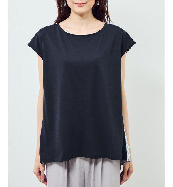 Rope&rsquo;Picnic「ストライプドッキングフレンチスリーブプルオーバー」|Tシャツ・カットソー|