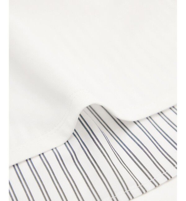 Rope&rsquo;Picnic「ストライプドッキングフレンチスリーブプルオーバー」|Tシャツ・カットソー|