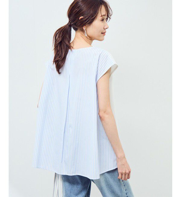 Rope&rsquo;Picnic「ストライプドッキングフレンチスリーブプルオーバー」|Tシャツ・カットソー|