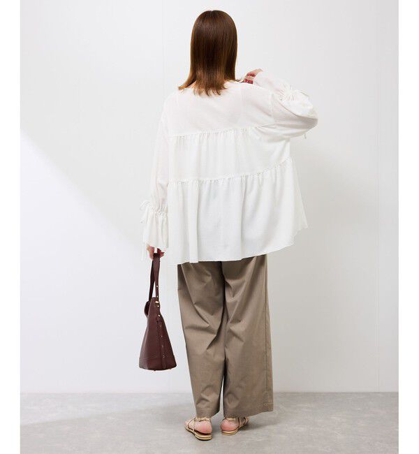 Rope&rsquo;Picnic「【羽織にもなる】シアーワッシャーブラウスカーディガン」|シャツ・ブラウス|