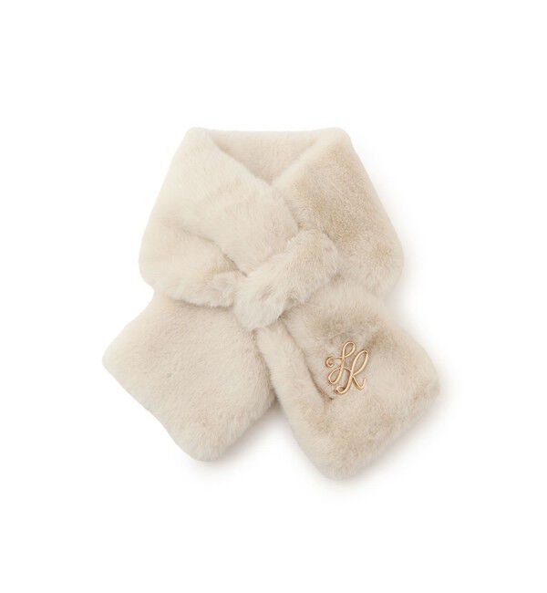 ROPE PICNIC PASSAGE「ブローチ付きフェイクファーティペット」|マフラー|