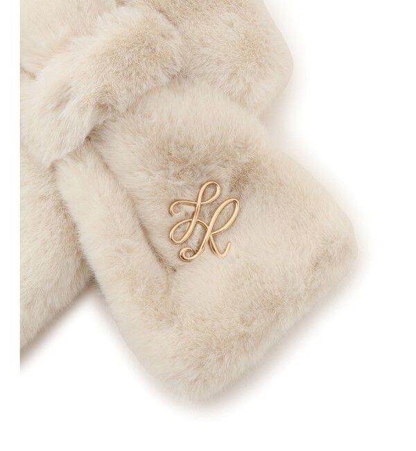 ROPE PICNIC PASSAGE「ブローチ付きフェイクファーティペット」|マフラー|