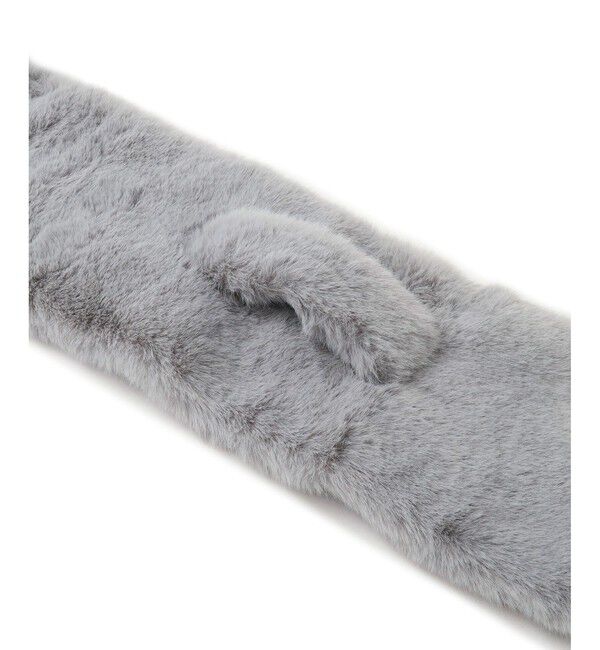 ROPE PICNIC PASSAGE「ブローチ付きフェイクファーティペット」|マフラー|