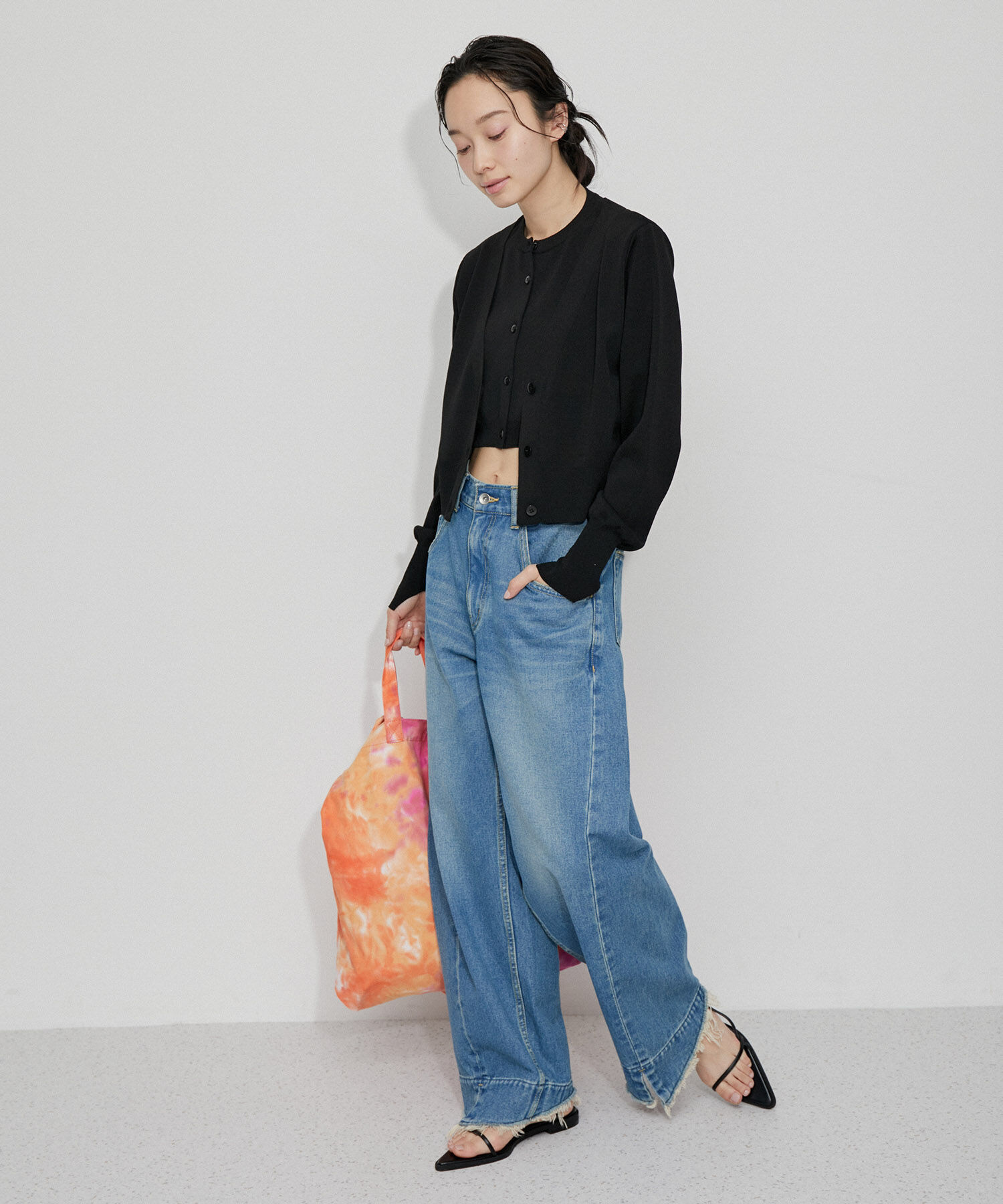 ADAM ET ROPE'「【再入荷】ルーズフィットアジャストデニム」|デニム|