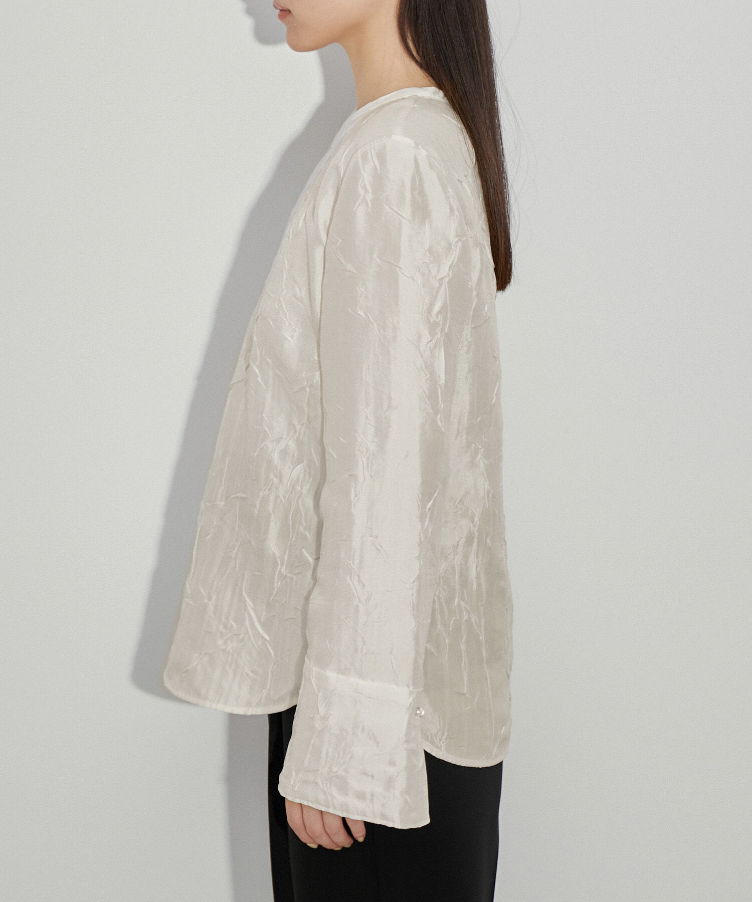 ADAM ET ROPE'「グロッシーTブラウス」|シャツ・ブラウス|