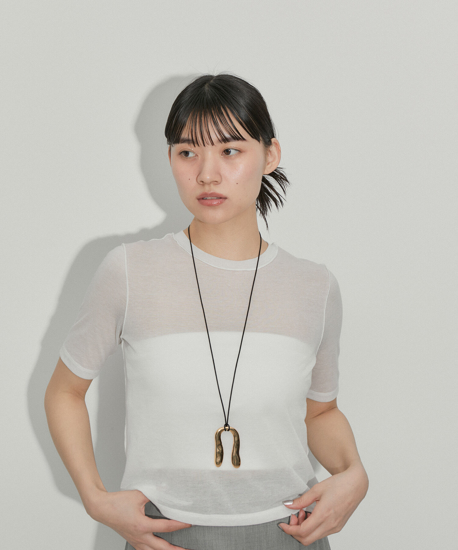 ADAM ET ROPE'「シアーハイゲージTEE」|Tシャツ・カットソー|ホワイト(10)