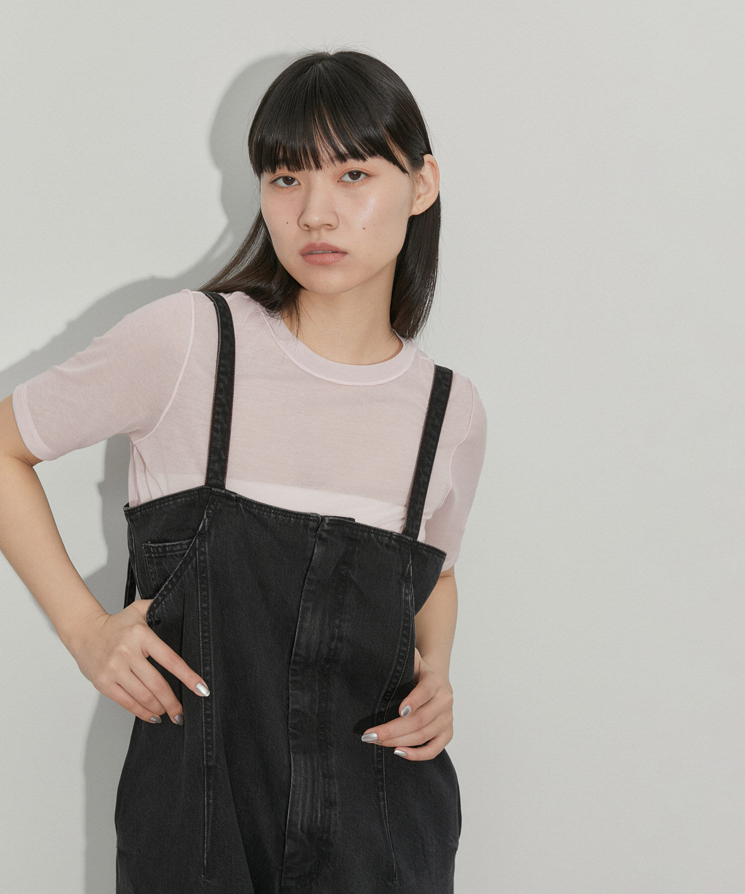 ADAM ET ROPE'「シアーハイゲージTEE」|Tシャツ・カットソー|ピンク(63)