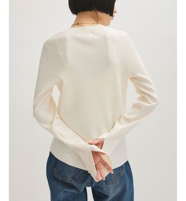 ADAM ET ROPE'「フルニードルクルーネックニットプルオーバー」|Tシャツ・カットソー|