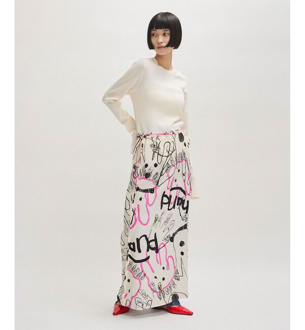 ADAM ET ROPE'「フルニードルクルーネックニットプルオーバー」|Tシャツ・カットソー|