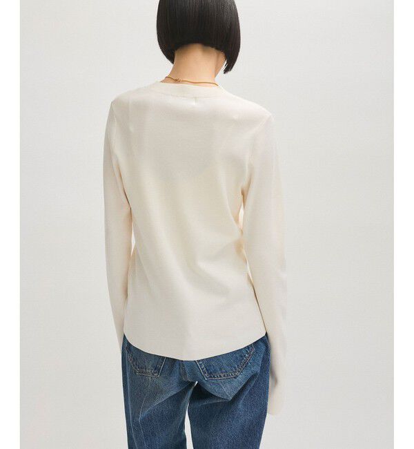 ADAM ET ROPE'「フルニードルクルーネックニットプルオーバー」|Tシャツ・カットソー|