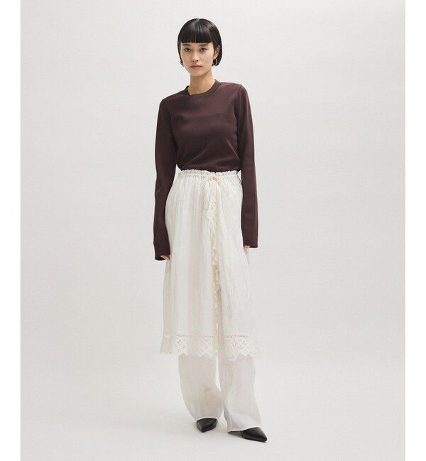 ADAM ET ROPE'「フルニードルクルーネックニットプルオーバー」|Tシャツ・カットソー|