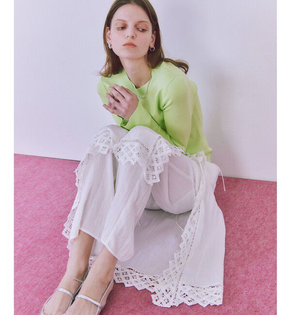 ADAM ET ROPE'「フルニードルクルーネックニットプルオーバー」|Tシャツ・カットソー|