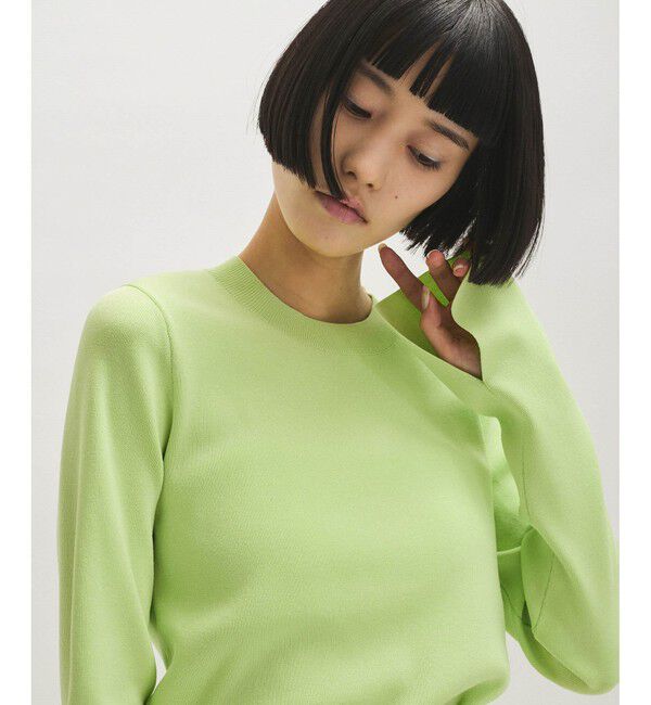 ADAM ET ROPE'「フルニードルクルーネックニットプルオーバー」|Tシャツ・カットソー|